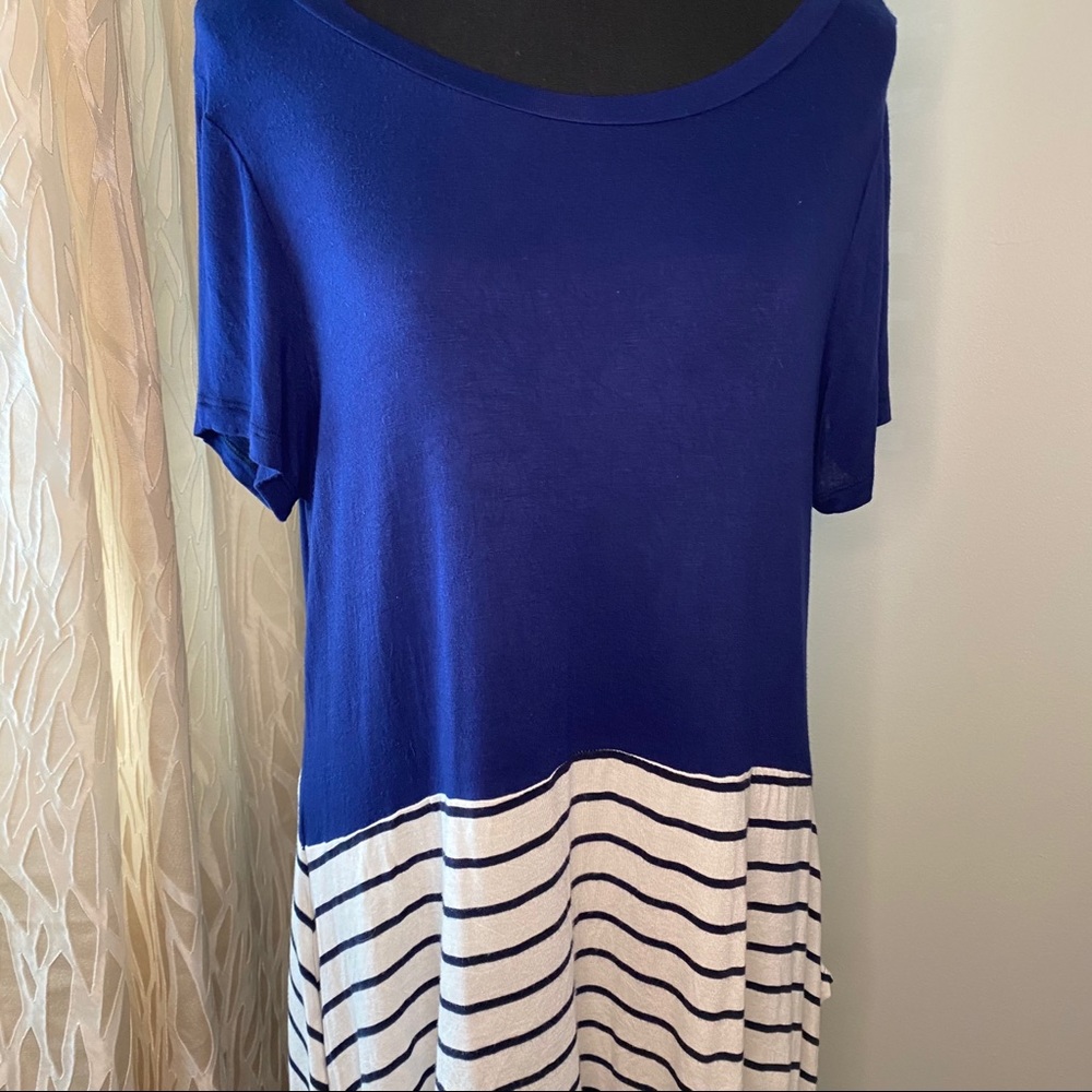 Color Block Striped Tunic Tee - Picture 7 of 7